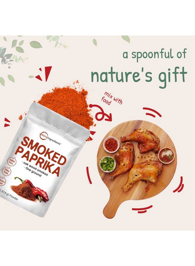 Micro Ingredients Smoked Paprika Powder, 4 lb (64 oz) | Premium Spanish Source | Sweet & Smoky Flavor | Great for Marinades, Meats & Dressings | Additive Free, Non-GMO, Bulk Supply - Image 5